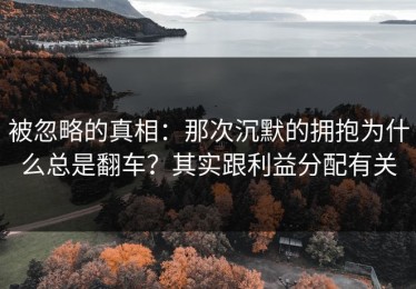 被忽略的真相：那次沉默的拥抱为什么总是翻车？其实跟利益分配有关