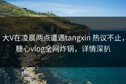 大V在凌晨两点遭遇tangxin 热议不止，糖心vlog全网炸锅，详情深扒
