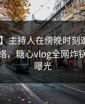 【速报】主持人在傍晚时刻遭遇秘闻 爆红网络，糖心vlog全网炸锅，详情曝光