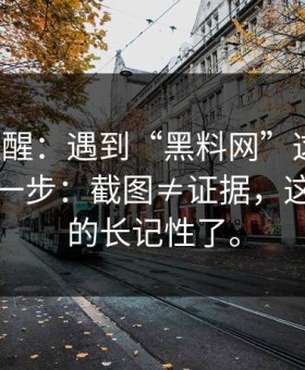 冷门提醒：遇到“黑料网”这类词，先做这一步：截图≠证据，这次我真的长记性了。