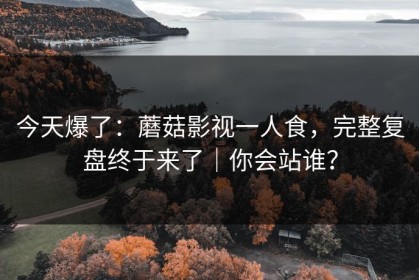 今天爆了：蘑菇影视一人食，完整复盘终于来了｜你会站谁？