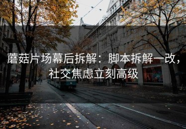 蘑菇片场幕后拆解：脚本拆解一改，社交焦虑立刻高级
