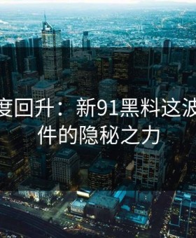 深夜热度回升：新91黑料这波91大事件的隐秘之力