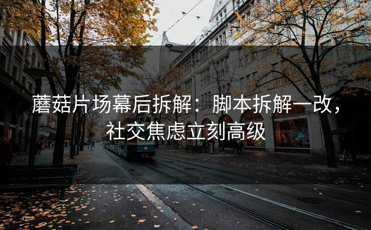 蘑菇片场幕后拆解：脚本拆解一改，社交焦虑立刻高级